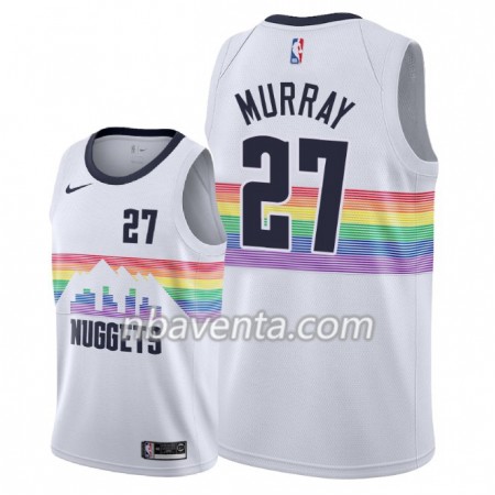 Camiseta Hombre Denver Nuggets Jamal Murray 27 2018-19 Nike City Edition Blanco Swingman